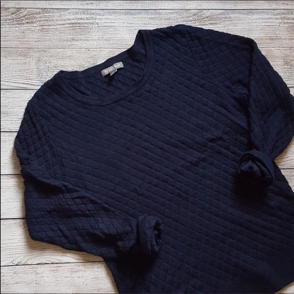 Piperlime Navy Honeycomb Crewneck Sweater Medium